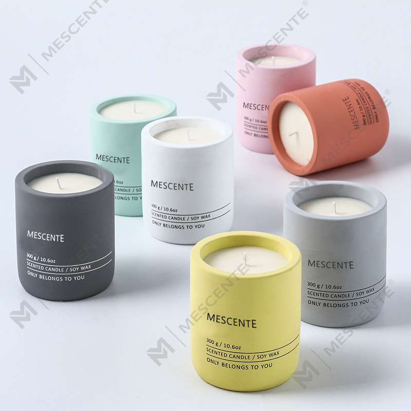 M&Scent Pijat Mewah Dekoratif yang Disesuaikan Label Pribadi Kristal Keramik Lilin Lilin Kedelai Beraroma Woodwick