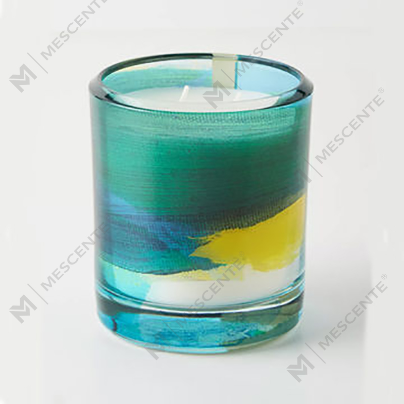 M&Scent Grosir Mewah Dekorasi Kustom Label Pribadi Lilin Lilin Kedelai Beraroma Kristal Kaca Hitam
