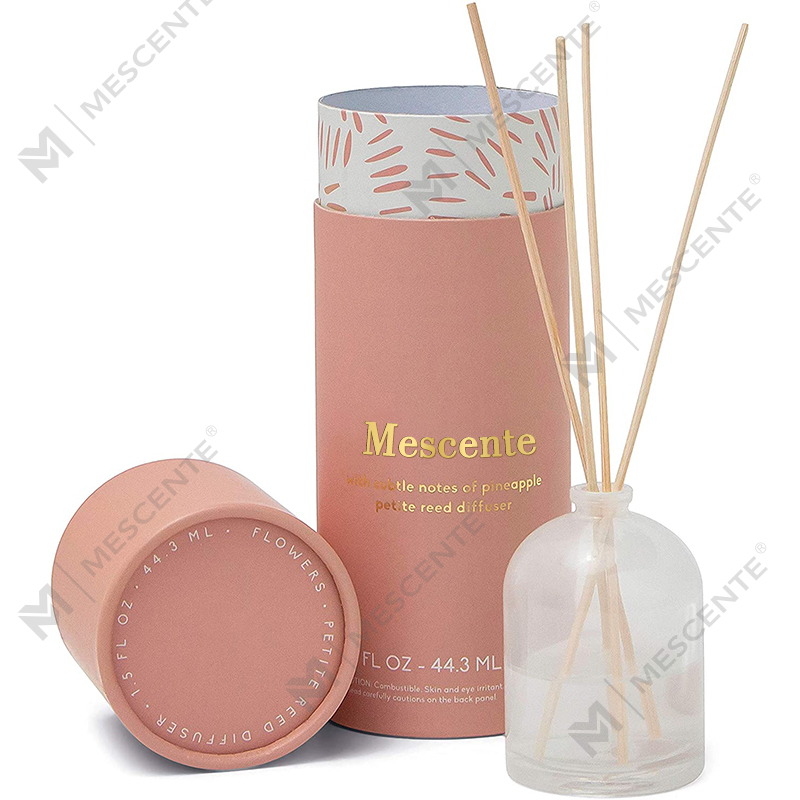 M&Scent Mewah Kustom Botol Kaca Rose Gold Besar Bunga Label Pribadi Diffuser Buluh Cair Dengan Kotak Hadiah