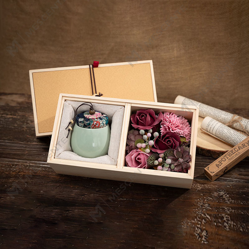 M&Scent Dekorasi Mewah Pesanan Massal Lilin Parafin Aromaterapi Pilar Keramik