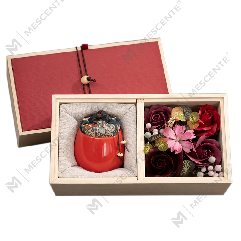 M&Scent Dekorasi Mewah Pesanan Massal Lilin Parafin Aromaterapi Pilar Keramik