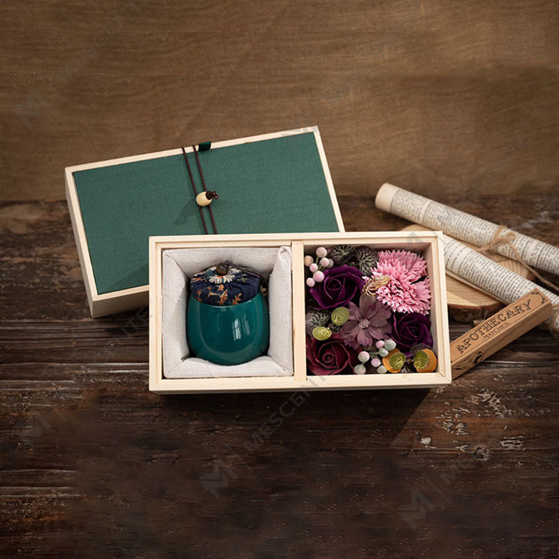 M&Scent Dekorasi Mewah Pesanan Massal Lilin Parafin Aromaterapi Pilar Keramik