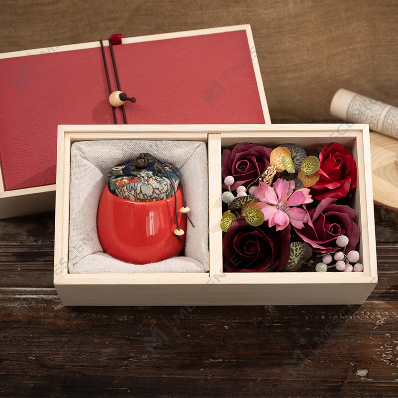 M&Scent Dekorasi Mewah Pesanan Massal Lilin Parafin Aromaterapi Pilar Keramik