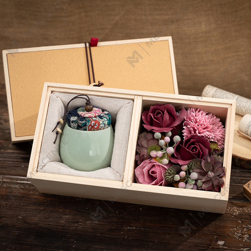 M&Scent Dekorasi Mewah Pesanan Massal Lilin Parafin Aromaterapi Pilar Keramik