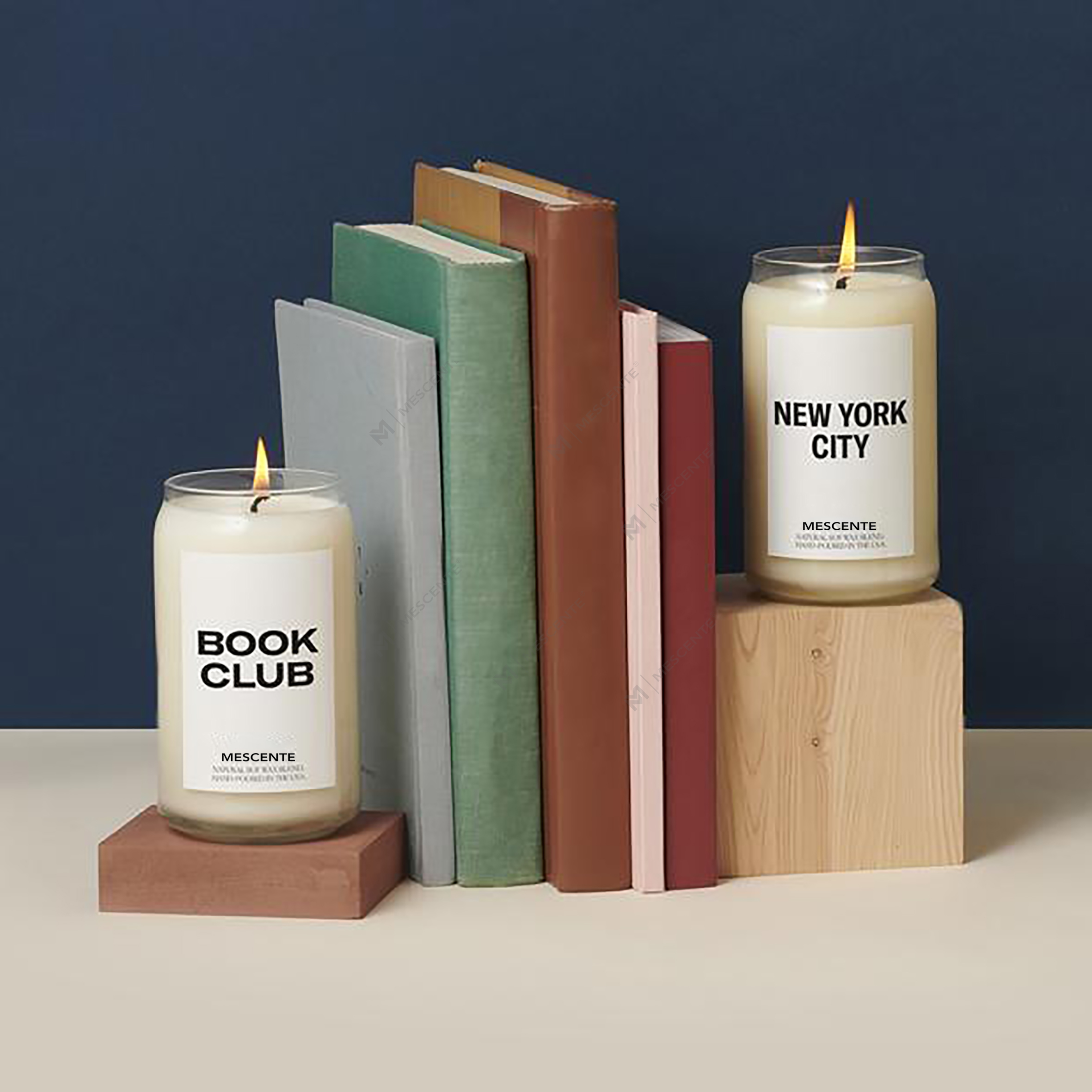 Lilin Woodwick Keramik Susu Organik M&Scent yang Disesuaikan, Wadah Lilin