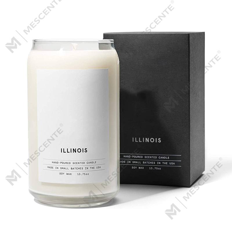 Lilin Woodwick Keramik Susu Organik M&Scent yang Disesuaikan, Wadah Lilin