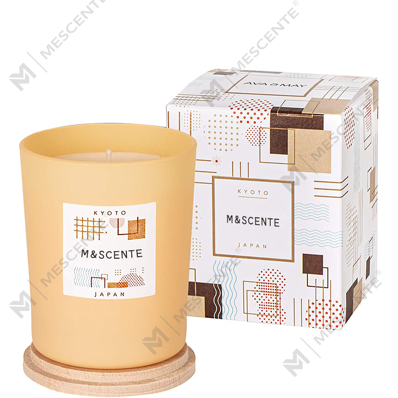 Label pribadi khusus M&Scent membuat lilin cantik dari lilin kedelai beraroma berwarna