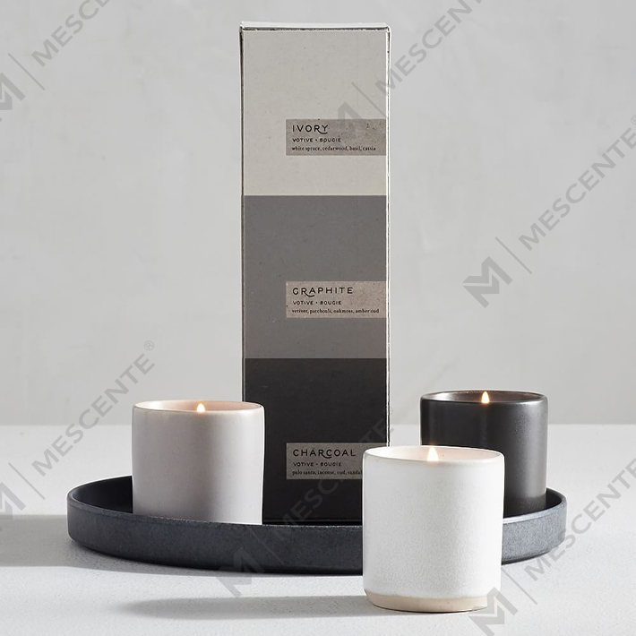 Set Kado Lilin Beraroma Keramik Mewah Label Pribadi Kustom A29218-Valuables
