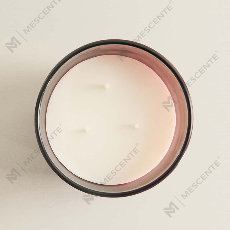 M&S cent Lilin Kedelai 3 Sumbu Kustom Mewah Dengan Tutup Kayu A29273-1