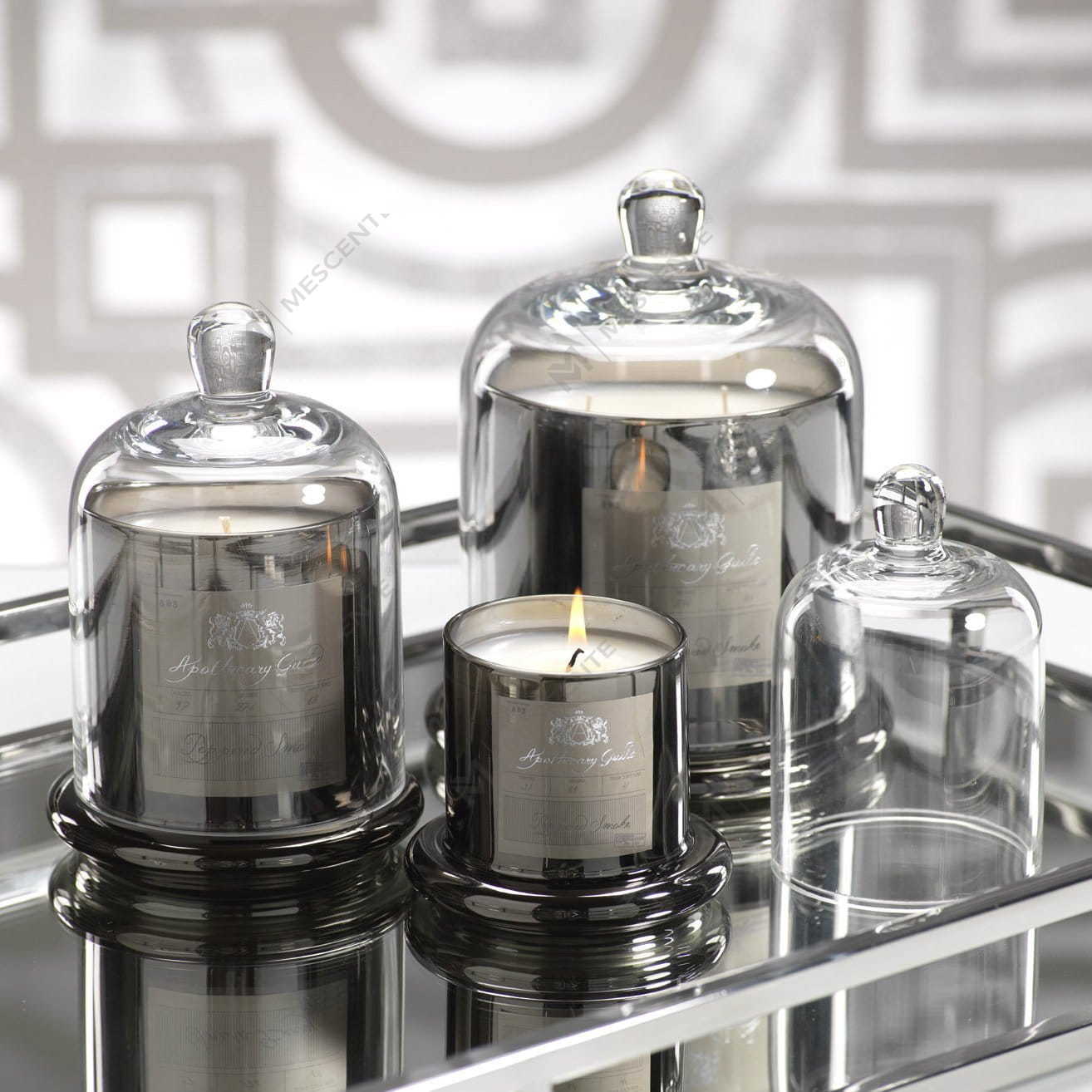 M & Aroma Dekoratif Romantis Pernikahan Bell Jar Penutup Kubah Kaca Lilin Beraroma A29275