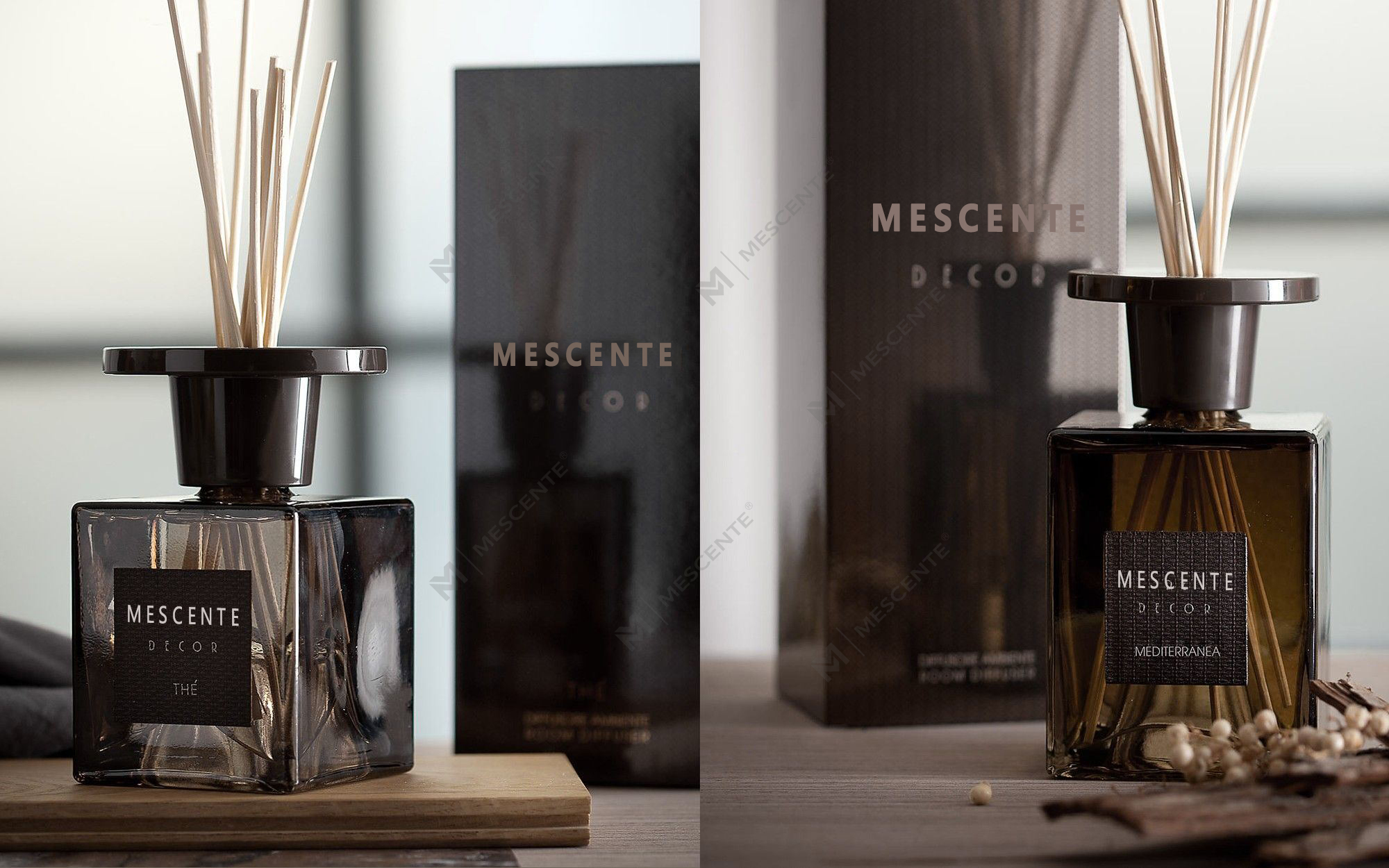 Mescente 2pk 120ml set reed diffuser dandelion putih, set reed diffuser label pribadi