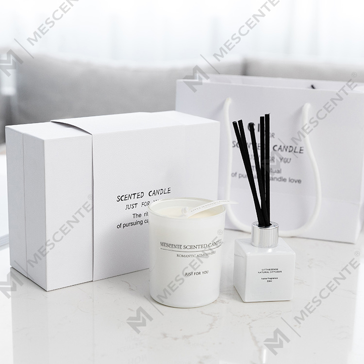 140g Set Kado Diffuser Buluh Wangi Lilin Beraroma Rumah A99199