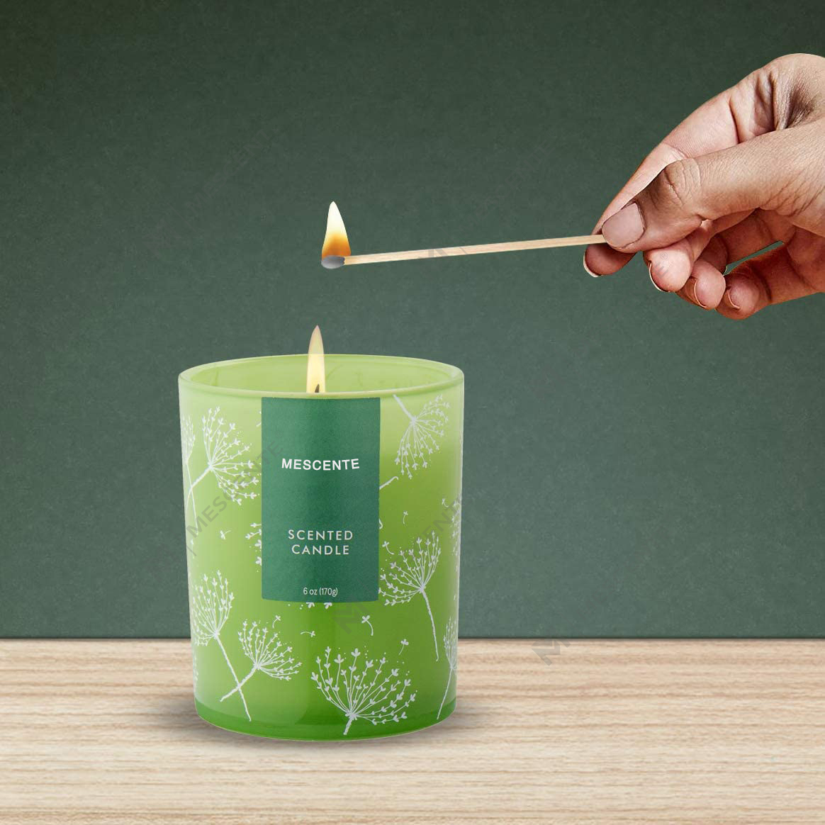 M&S Aroma Kustom Berbentuk Logo Cetak Sampel Aromaterapi Lilin Beraroma Nikmat, Lilin Beraroma dengan Bunga Kering