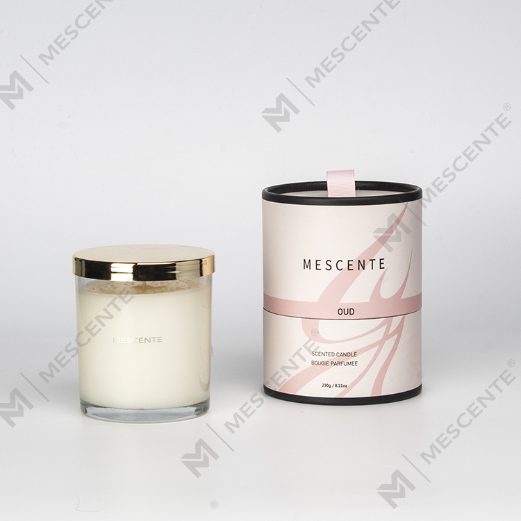 Mescente Grosir Mewah Label Pribadi Lilin Beraroma Natal Dengan Sumbu Kayu