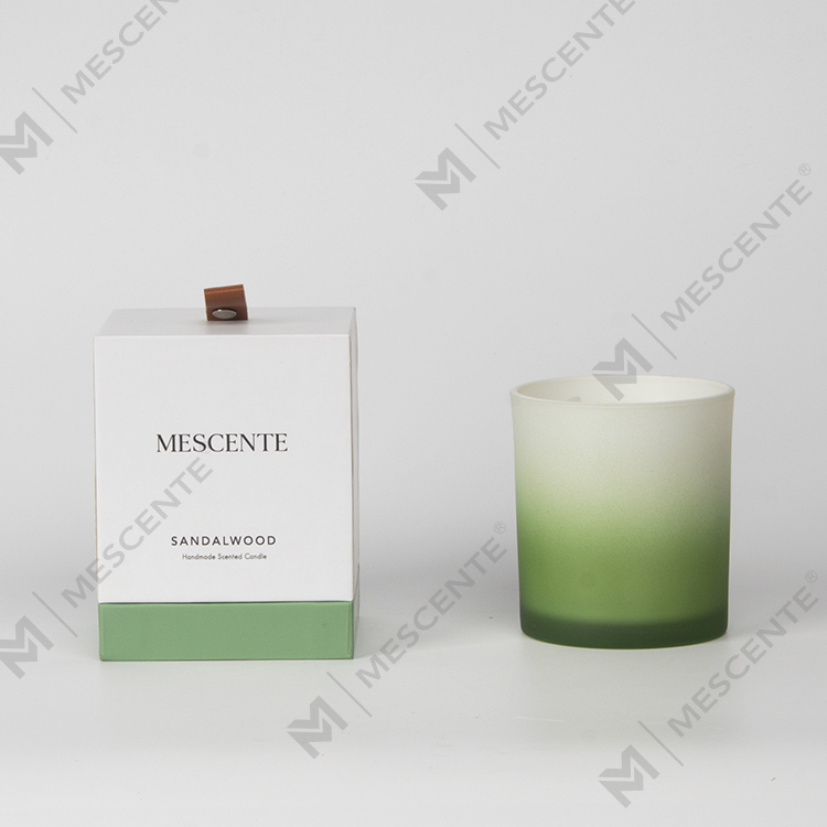 Lilin Kedelai Beraroma Besar Kaca Buram Gradien