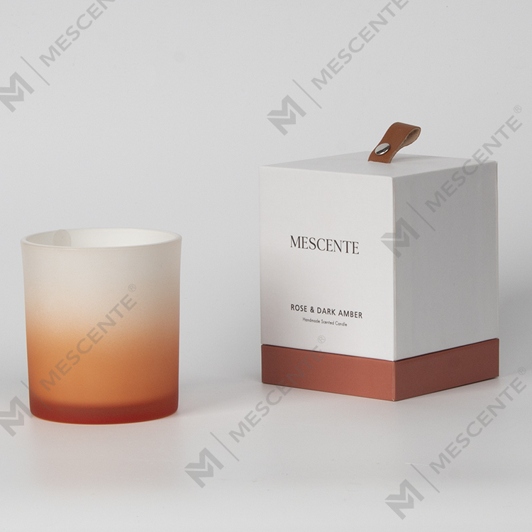 Lilin Kedelai Beraroma Besar Kaca Buram Gradien