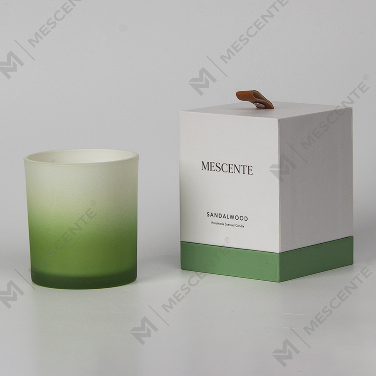 Lilin Kedelai Beraroma Besar Kaca Buram Gradien