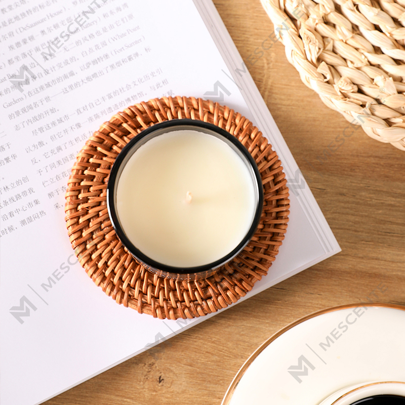 Lilin kedelai beraroma teh putih label pribadi Mescente Dalam Toples