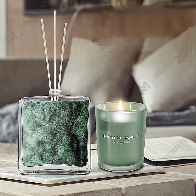 M&S cent Lemon Basil Penyebar Buluh Minyak Beraroma dan Set Kado Lilin Beraroma dengan Tongkat untuk Rumah