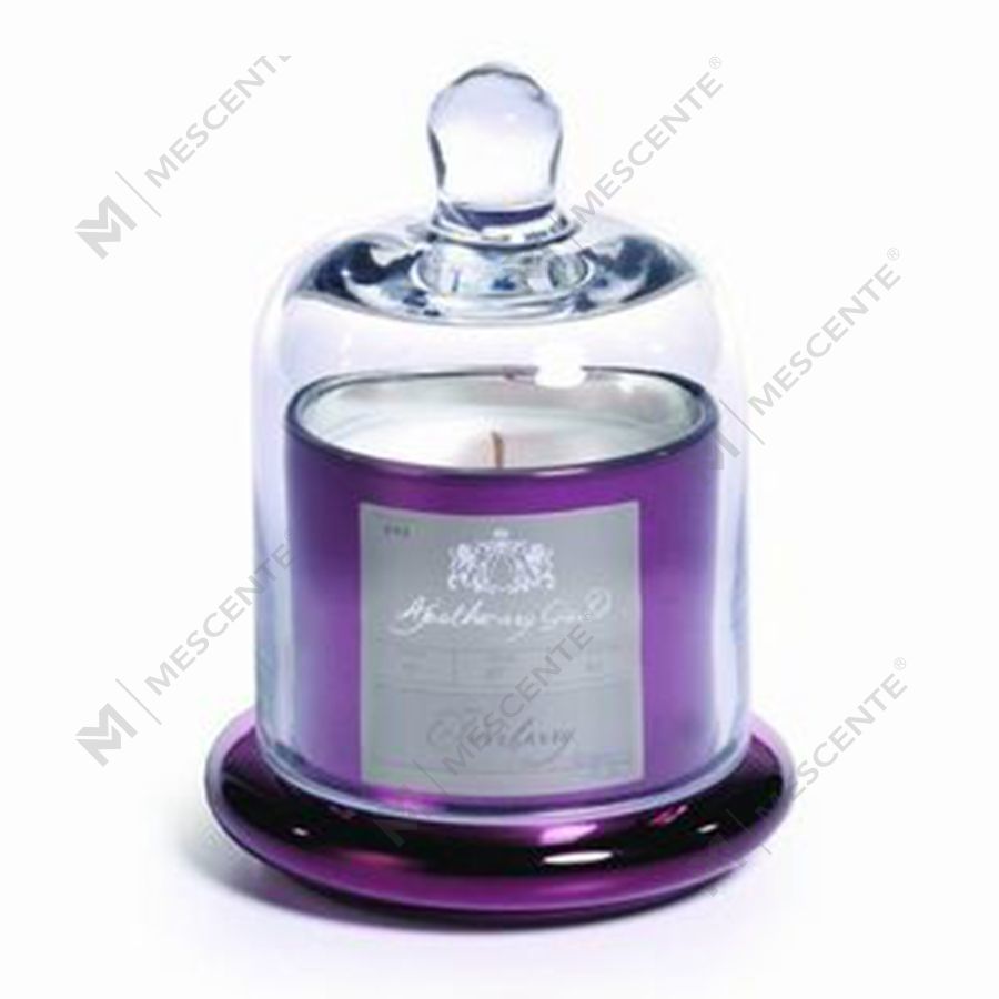 Mescente Penutup Kubah Perak Mewah Tempat Lilin Beraroma Toples Kubah Kaca