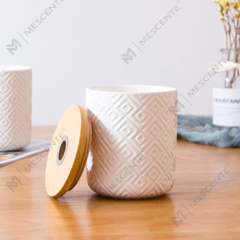 M&Scent 100ml 200 ml Bulat Keramik Aroma Dekoratif Botol Kaca Reed Diffuser