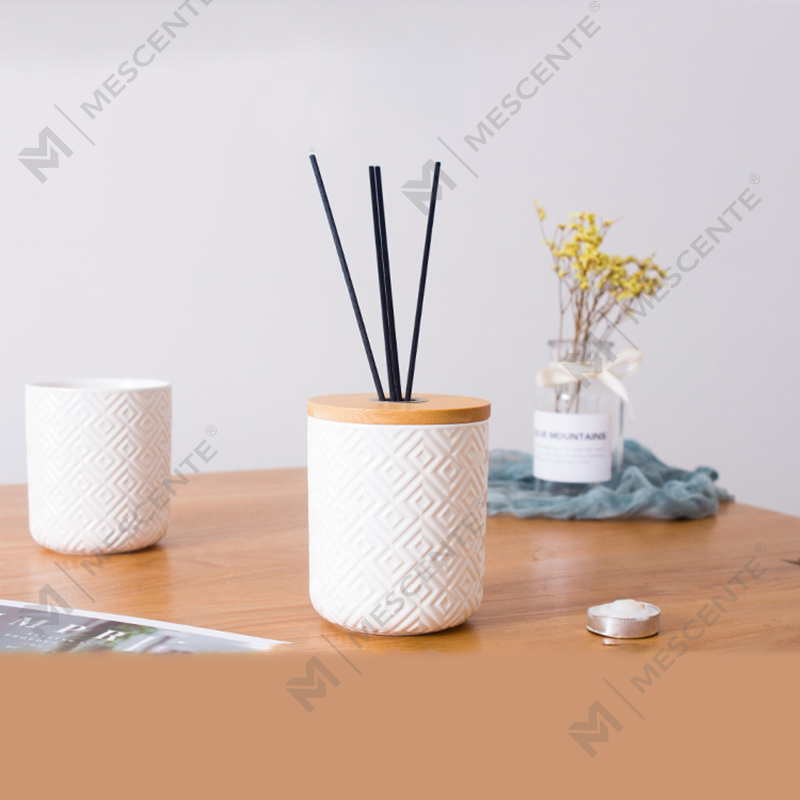 M&Scent 100ml 200 ml Bulat Keramik Aroma Dekoratif Botol Kaca Reed Diffuser