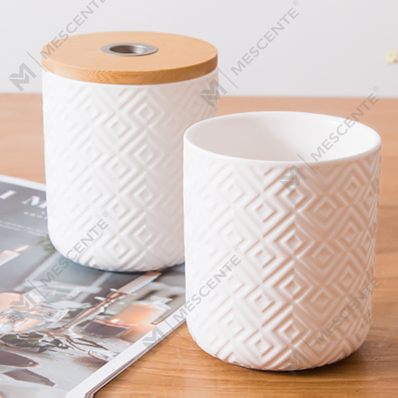 M&Scent 100ml 200 ml Bulat Keramik Aroma Dekoratif Botol Kaca Reed Diffuser