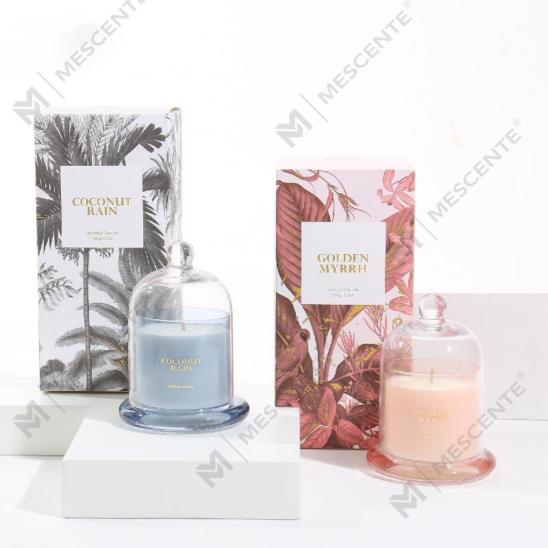 M&Scent Logo Kustom Kotak Mewah Lilin 100% Hadiah Lilin Rumah Mini Alami