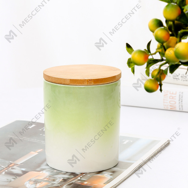 M&Scent Private Label Dekorasi Rumah Lilin Beraroma Kustom Dalam Stoples Lilin Keramik
