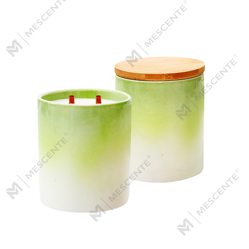 M&Scent Private Label Dekorasi Rumah Lilin Beraroma Kustom Dalam Stoples Lilin Keramik