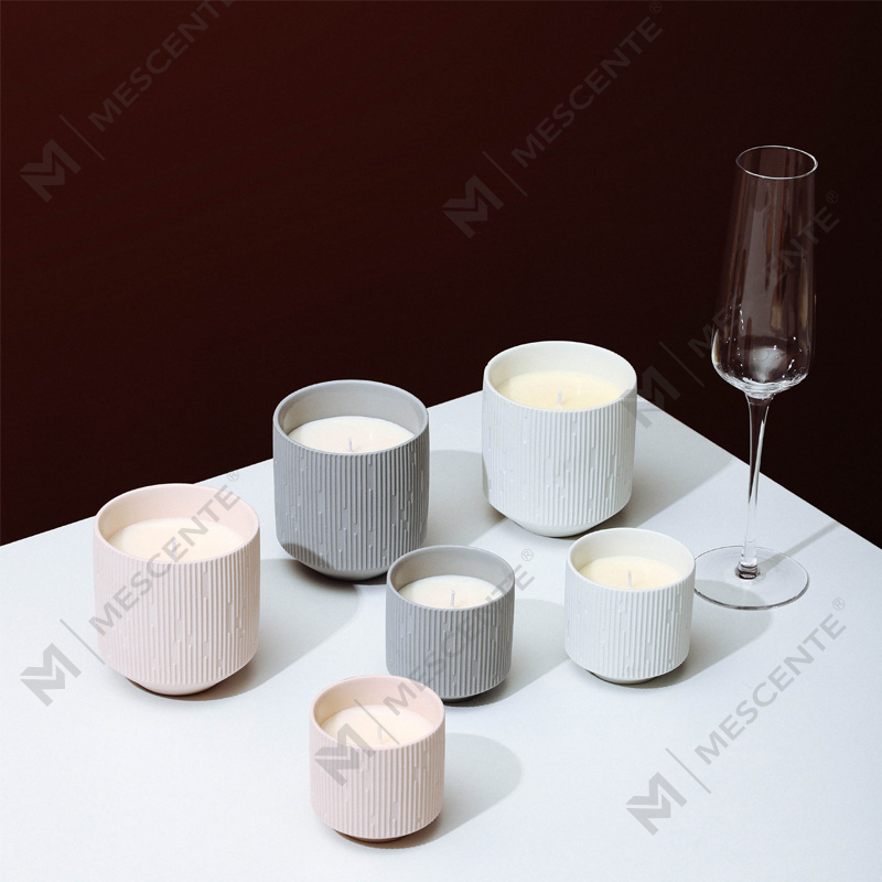 M&Scent Grosir Keramik Mewah Kotak Kosong Matte Hitam Stoples Lilin Amber Unik Dengan Tutup Kayu