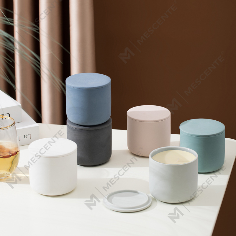 M&Scent Grosir Toples Lilin Natal Buram Putih Perak 3 Sumbu Besar Modern Kustom Dengan Tutup Bambu