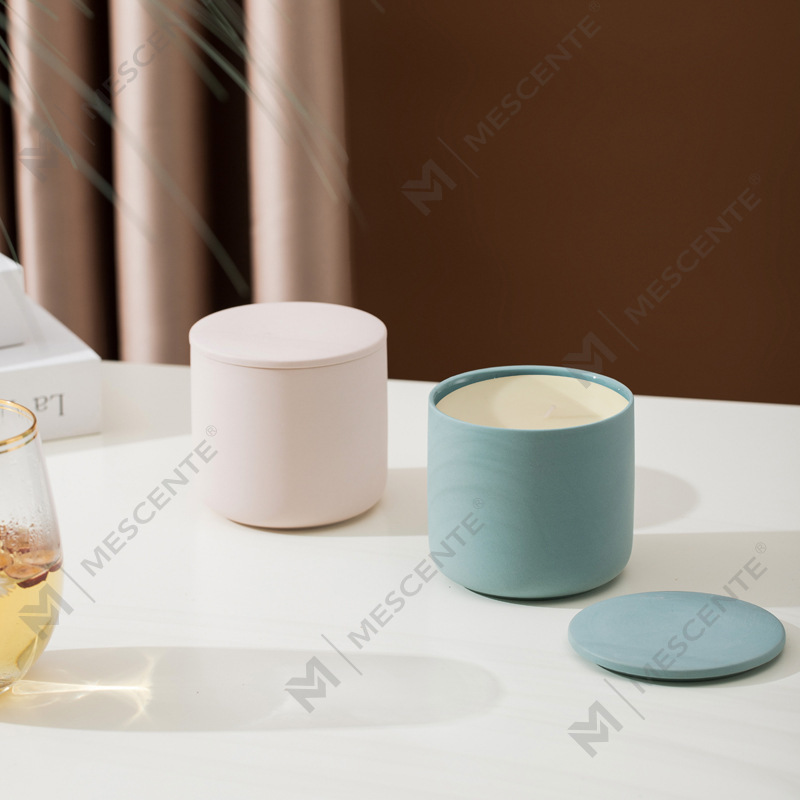 M&Scent Grosir Toples Lilin Natal Buram Putih Perak 3 Sumbu Besar Modern Kustom Dengan Tutup Bambu