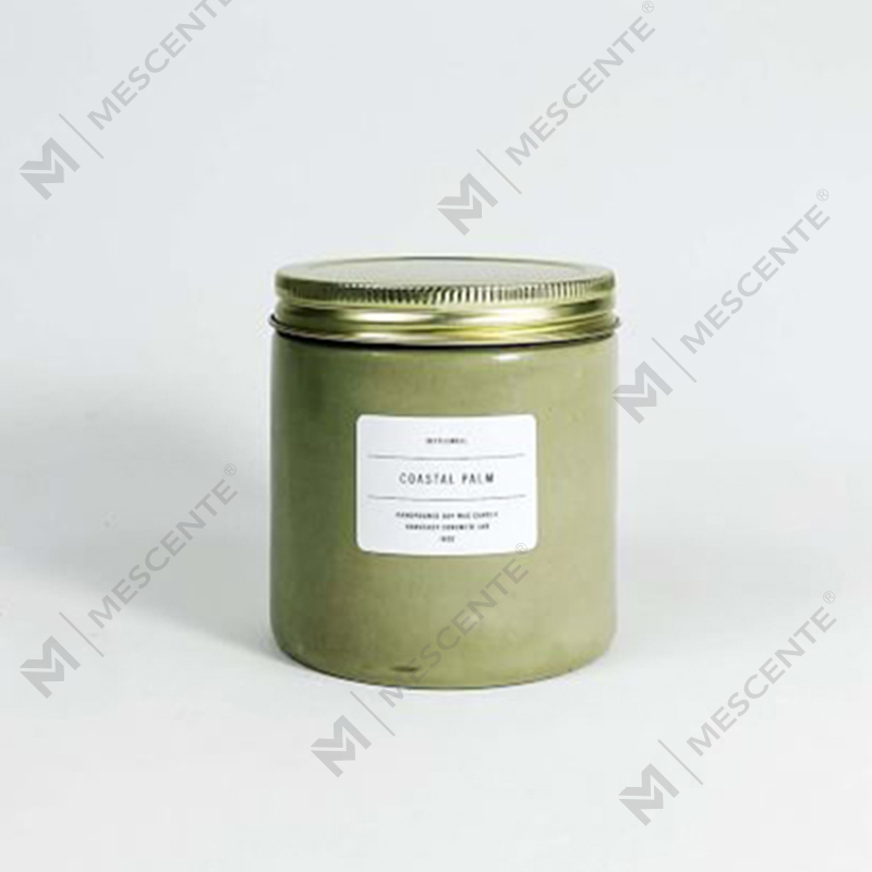 Lilin Beraroma Toples Beton Kustom Putih dengan Tutup