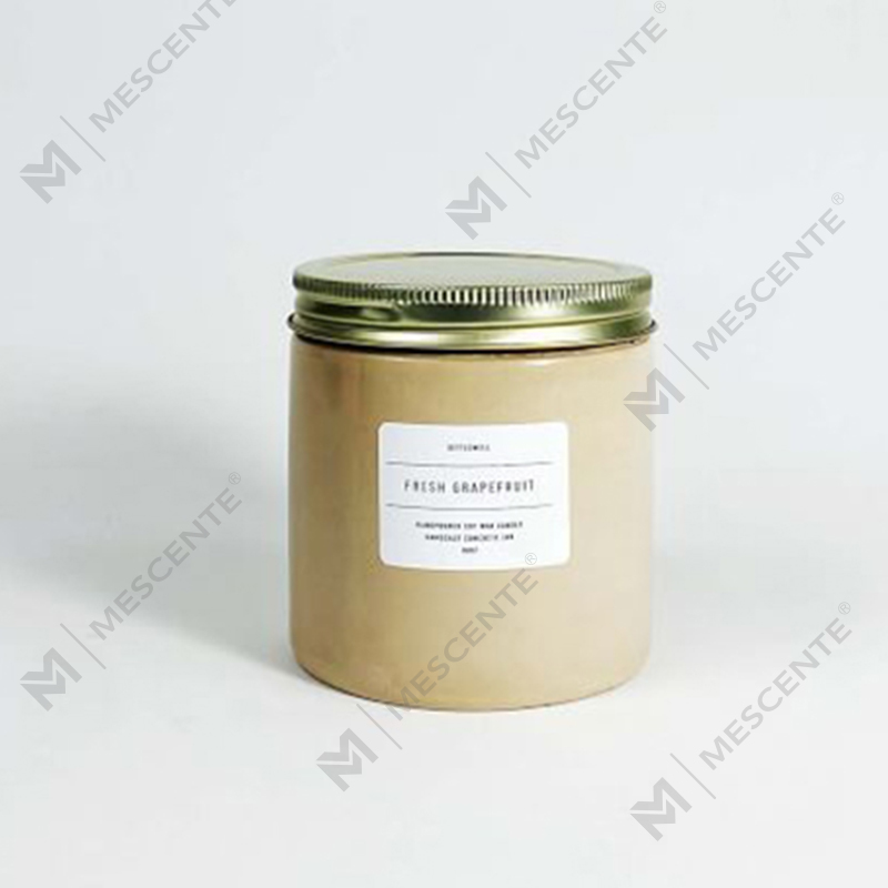 Lilin Beraroma Toples Beton Kustom Putih dengan Tutup