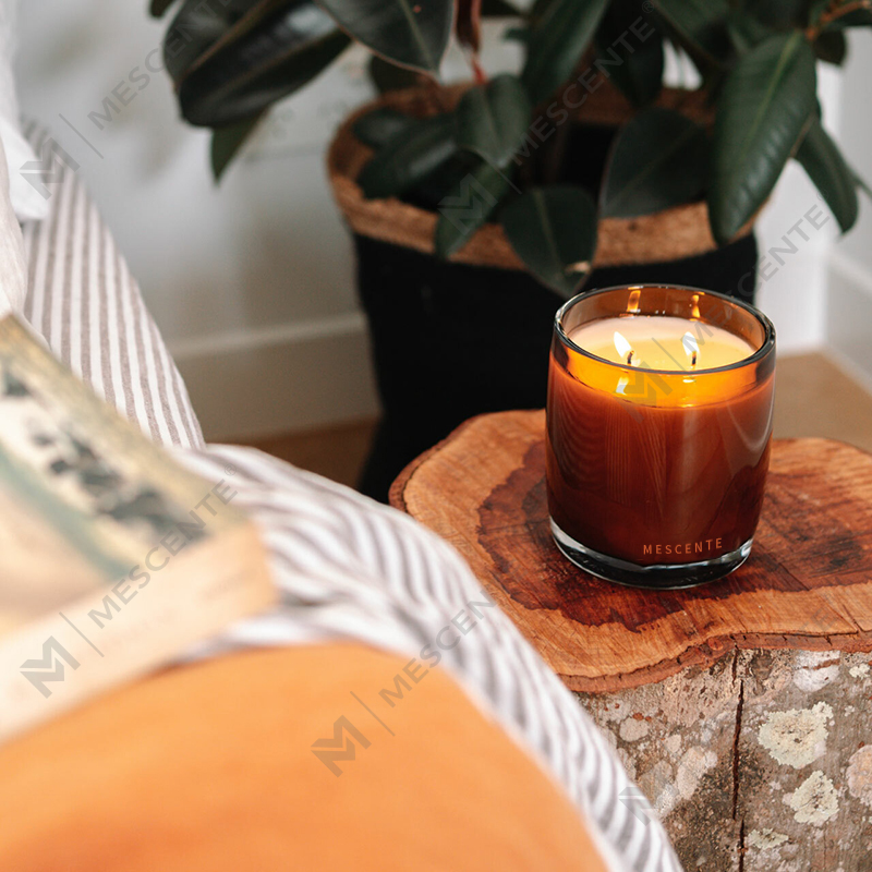 Lilin Beraroma Vanilla Starry Label Pribadi Mewah Dengan Film Kayu
