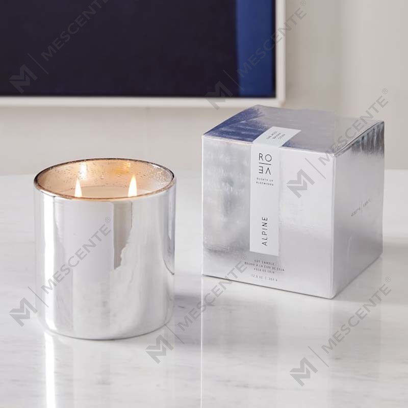 Lilin Aroma Perak Alpine Label Pribadi Kustom Mewah Grosir