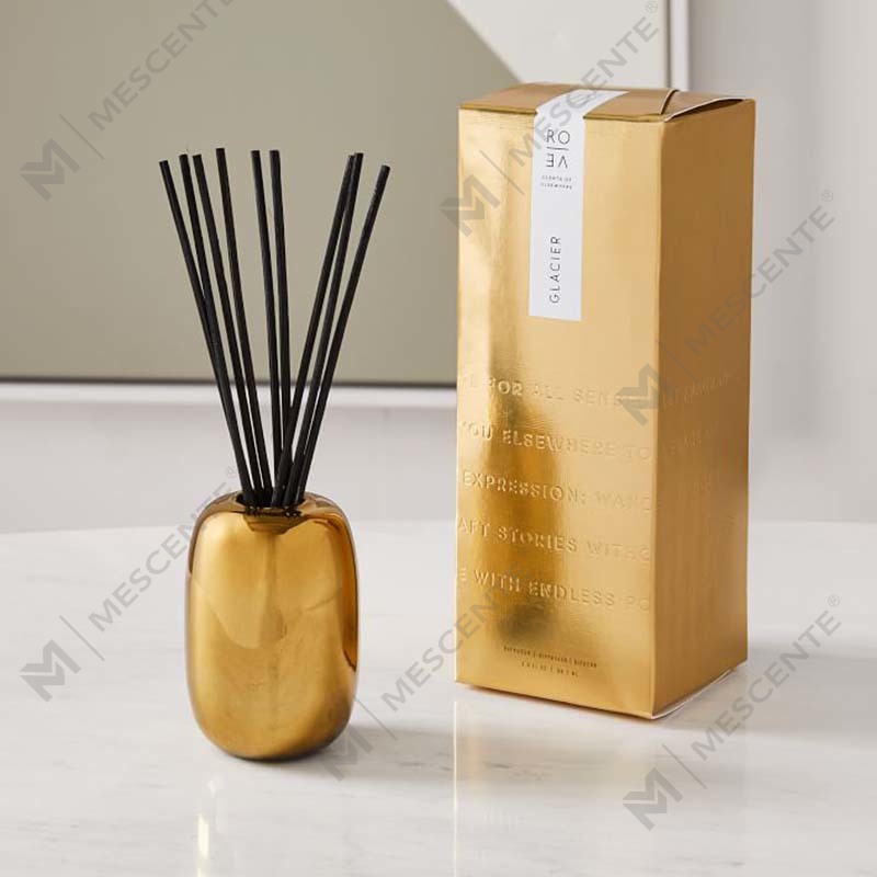 Set Kado Dekorasi Lilin Kedelai Beraroma Toples Kaca Hitam Logo Cetak Emas Kustom Mewah Amazon