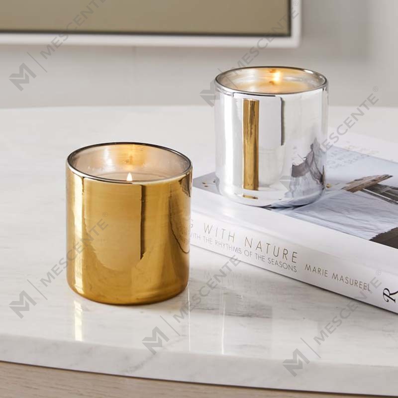 Set Kado Dekorasi Lilin Kedelai Beraroma Toples Kaca Hitam Logo Cetak Emas Kustom Mewah Amazon