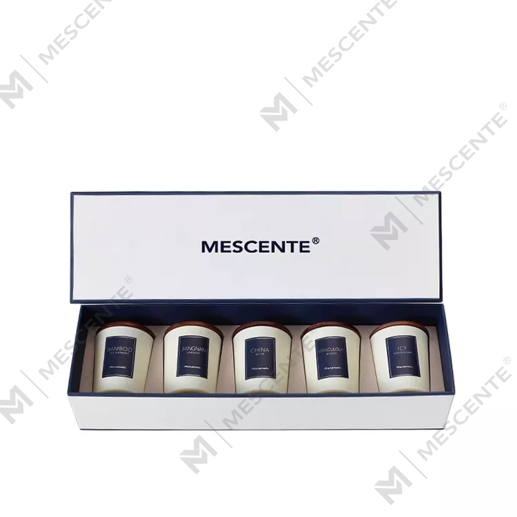 M&scent grosir label pribadi lilin beraroma minyak wangi mewah dengan penutup, lilin aromaterapi