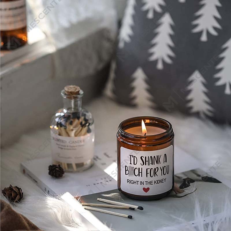 M & Aroma 100% Lilin Alami Lilin Beraroma Natal untuk Set Kado Rumah, Lilin Beraroma Dalam Toples Kaca dengan Tutup Logam