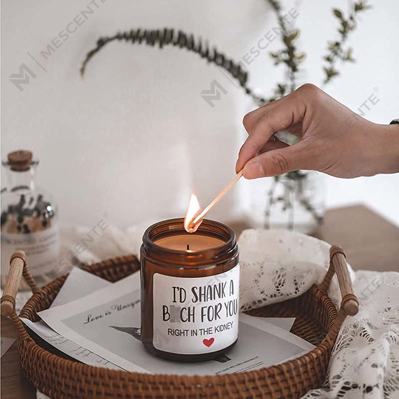 M & Aroma 100% Lilin Alami Lilin Beraroma Natal untuk Set Kado Rumah, Lilin Beraroma Dalam Toples Kaca dengan Tutup Logam