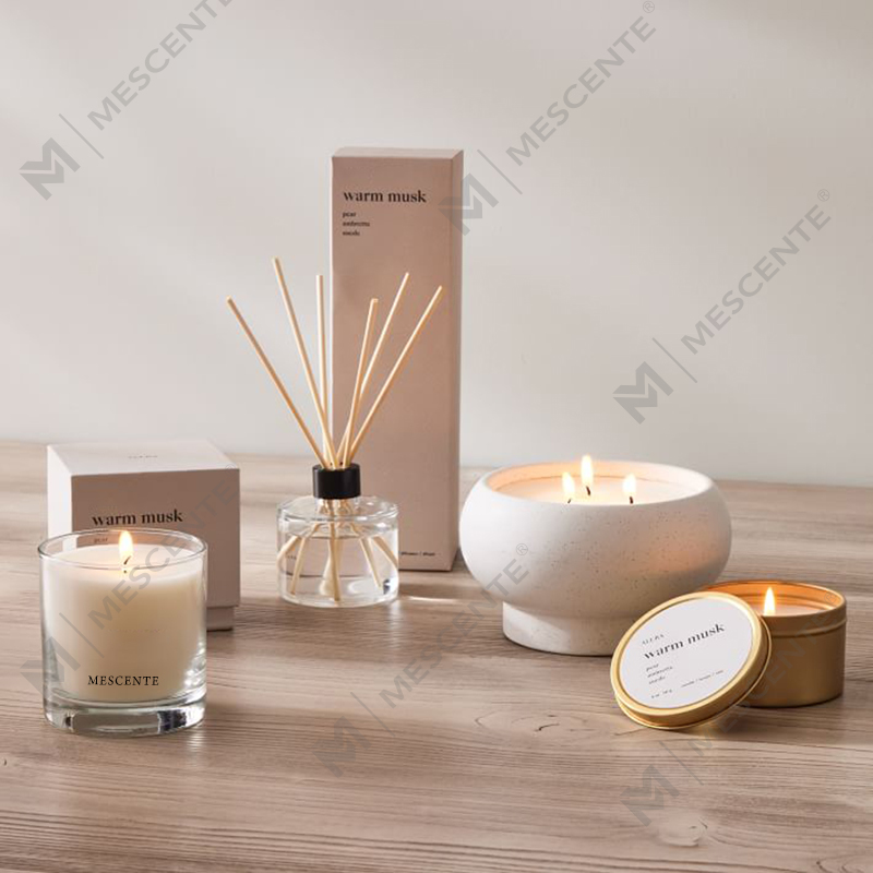 M&Scent diffuser buluh bunga label pribadi mewah khusus dengan kotak