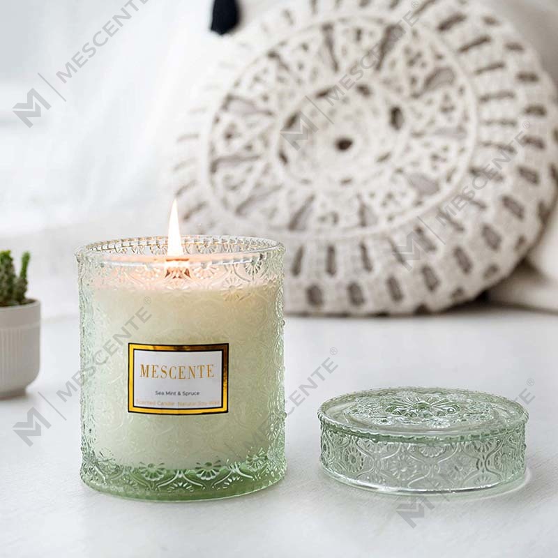 M&S cent Lilin Spa Aroma Bunga Kering Lilin Kedelai Eucalyptus Spearmint Buatan Sendiri