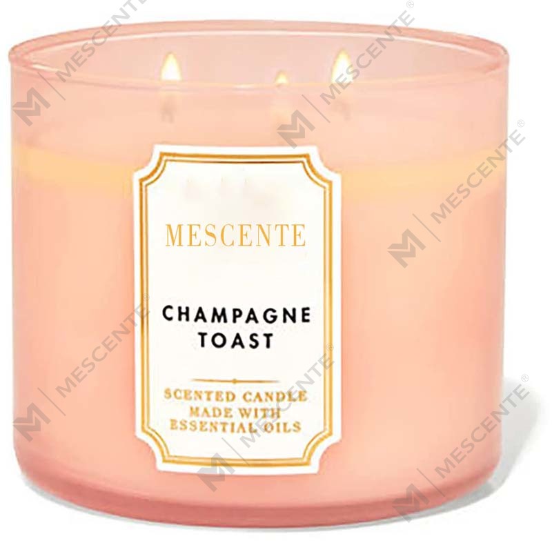 M & Aroma Lilin Kedelai Beraroma Melati Alami 3 Sumbu Buatan Tangan, Label Pribadi Lilin Kristal Aromaterapi