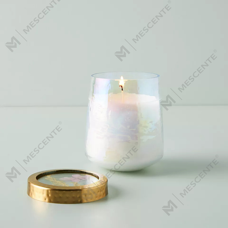 Grosir Disesuaikan Label Pribadi Dekorasi Rumah Kaca Bening Lilin Beraroma Kuat
