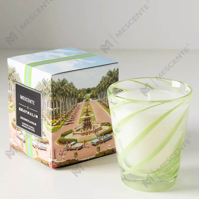 M&Scent Lilin Kedelai Putih Mewah Logo Pribadi Lilin Beraroma Pernikahan
