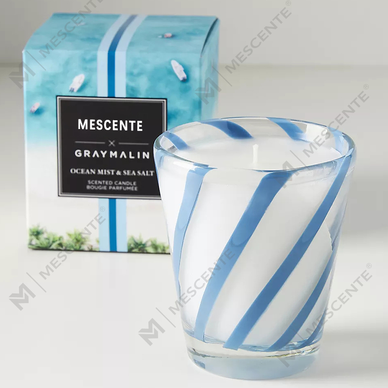 M&Scent Lilin Kedelai Putih Mewah Logo Pribadi Lilin Beraroma Pernikahan