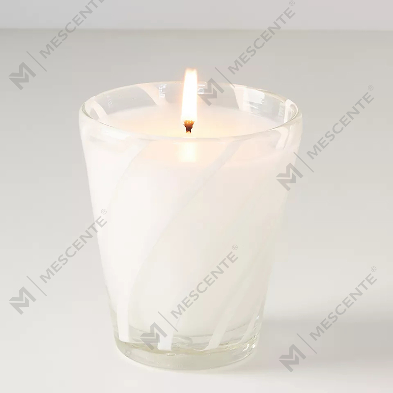 M&Scent Lilin Kedelai Putih Mewah Logo Pribadi Lilin Beraroma Pernikahan