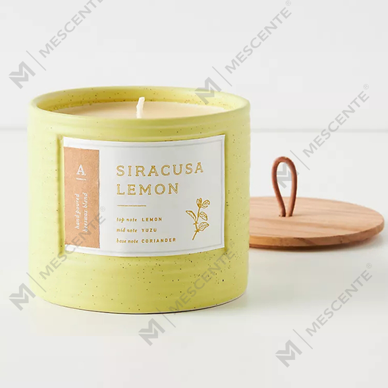 M&Scent Private Label Stoples Keramik Berwarna Lilin Kedelai Beraroma Lilin Cantik